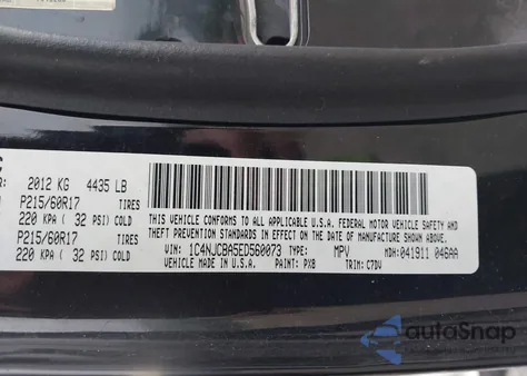 2014 Jeep Compass Sport from USA, damaged, VIN 1C4NJCBA5ED560073